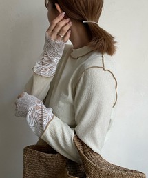 DouDou | レース切替メロープルオーバー(Tシャツ/カットソー)