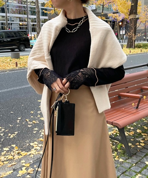 DouDou（ドゥドゥ）の「レース切替メロープルオーバー（Tシャツ/カットソー・レディース・ブラック/アイボリー/ベージュ・FREE）」の22枚目の写真