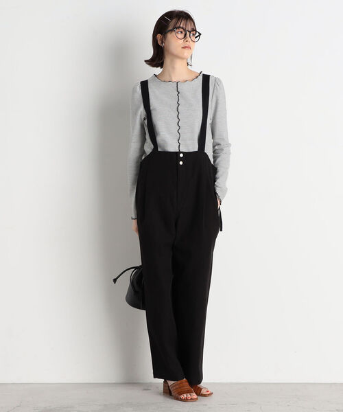 fredy repit(フレディレピ)の「ハイウエストサロペット(サロペット/オーバーオール・レディース・ブラック/オフホワイト/オリーブ・38)」の17枚目の写真