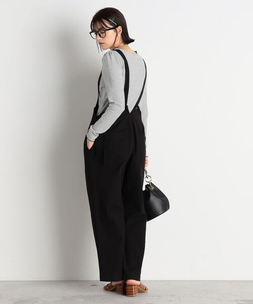 fredy repit(フレディレピ)の「ハイウエストサロペット(サロペット/オーバーオール・レディース・ブラック/オフホワイト/オリーブ・38)」の18枚目の写真