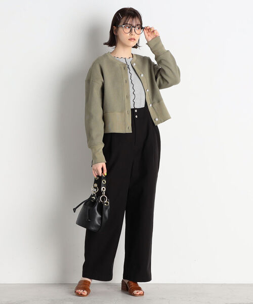 fredy repit(フレディレピ)の「ハイウエストサロペット(サロペット/オーバーオール・レディース・ブラック/オフホワイト/オリーブ・38)」の20枚目の写真