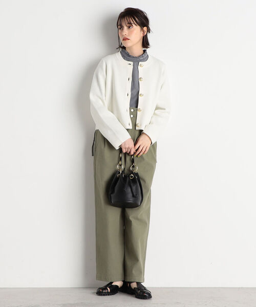 fredy repit(フレディレピ)の「ハイウエストサロペット(サロペット/オーバーオール・レディース・ブラック/オフホワイト/オリーブ・38)」の22枚目の写真