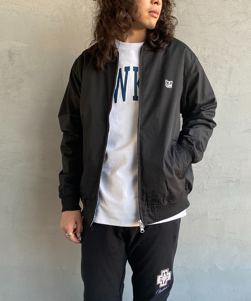 The Endless Summer（エンドレスサマー）の「[THE ENDLESS SUMMER/エンドレスサマー] 別注 ワンポイントBUHIワッペン バックプリントジャケット（ブルゾン・レディース・ブラック/ベージュ・M/L）」の20枚目の写真