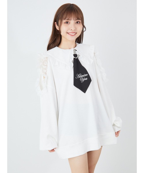 ネクタイ付肩あきプルオーバー Tシャツ カットソー Ank Rouge アンクルージュ のファッション通販 Zozotown