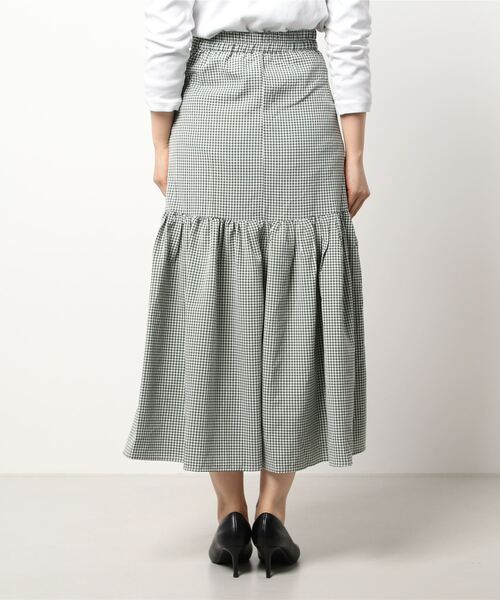 JUMELLE（ジュメロ）の「ギンガムチェックスカート（スカート・レディース・ブラック/グリーン・FREE）」の4枚目の写真
