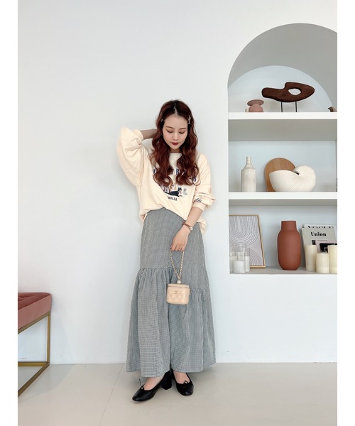 JUMELLE（ジュメロ）の「ギンガムチェックスカート（スカート・レディース・ブラック/グリーン・FREE）」の16枚目の写真