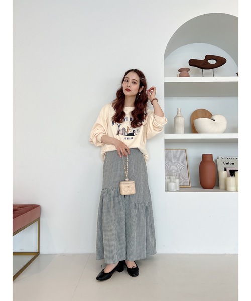 JUMELLE（ジュメロ）の「ギンガムチェックスカート（スカート・レディース・ブラック/グリーン・FREE）」の17枚目の写真