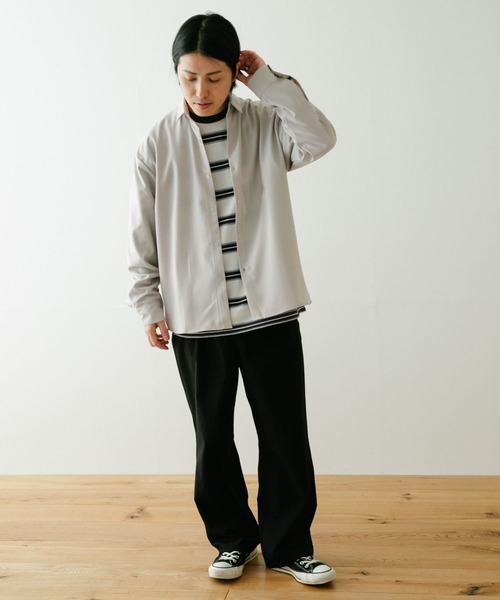 ITEMS URBANRESEARCH（アイテムズ アーバンリサーチ）の「TR レギュラーカラー長袖シャツ（シャツ/ブラウス・メンズ・ブラック/グレー/オフホワイト・MEDIUM/LARGE）」の14枚目の写真