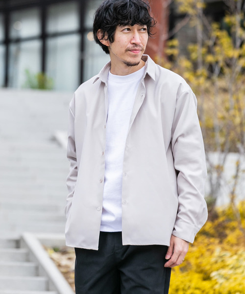 ITEMS URBANRESEARCH（アイテムズ アーバンリサーチ）の「TR レギュラーカラー長袖シャツ（シャツ/ブラウス・メンズ・ブラック/グレー/オフホワイト・MEDIUM/LARGE）」の7枚目の写真