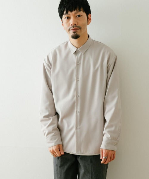 ITEMS URBANRESEARCH（アイテムズ アーバンリサーチ）の「TR レギュラーカラー長袖シャツ（シャツ/ブラウス・メンズ・ブラック/グレー/オフホワイト・MEDIUM/LARGE）」の19枚目の写真