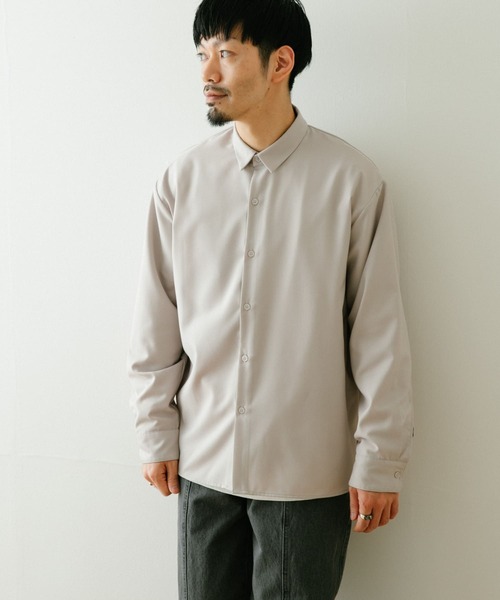 ITEMS URBANRESEARCH（アイテムズ アーバンリサーチ）の「TR レギュラーカラー長袖シャツ（シャツ/ブラウス・メンズ・ブラック/グレー/オフホワイト・MEDIUM/LARGE）」の20枚目の写真