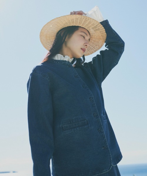 Libra Cue（リブラ キュー）の「”クラシックデニムジャケット”　　　　　　　　　　　　　　　　ラフになりすぎずほど良いカジュアルさが叶う、大人なデニムジャケット（デニムジャケット・レディース・ブルー・FREE）」の9枚目の写真