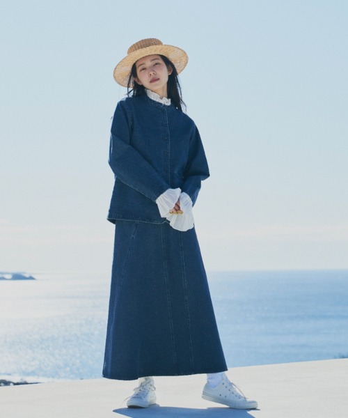 Libra Cue（リブラ キュー）の「”クラシックデニムジャケット”　　　　　　　　　　　　　　　　ラフになりすぎずほど良いカジュアルさが叶う、大人なデニムジャケット（デニムジャケット・レディース・ブルー・FREE）」の2枚目の写真