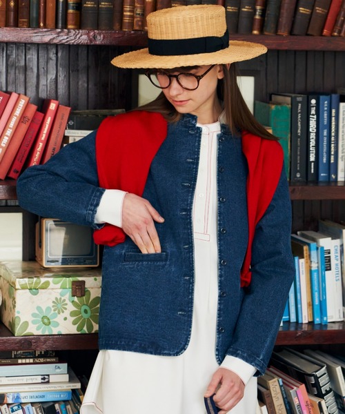 Libra Cue（リブラ キュー）の「”クラシックデニムジャケット”　　　　　　　　　　　　　　　　ラフになりすぎずほど良いカジュアルさが叶う、大人なデニムジャケット（デニムジャケット・レディース・ブルー・FREE）」の10枚目の写真