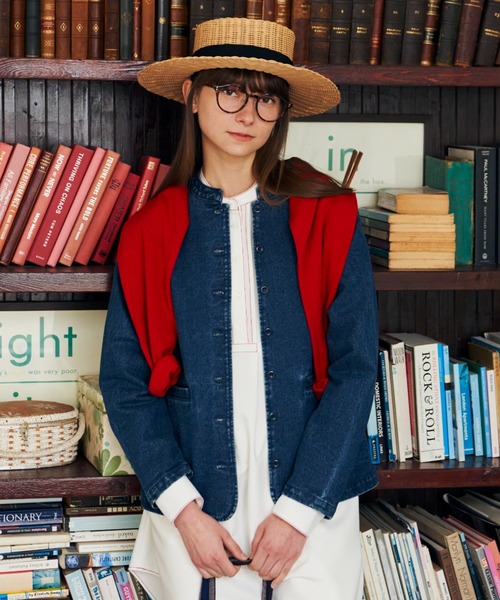 Libra Cue（リブラ キュー）の「”クラシックデニムジャケット”　　　　　　　　　　　　　　　　ラフになりすぎずほど良いカジュアルさが叶う、大人なデニムジャケット（デニムジャケット・レディース・ブルー・FREE）」の13枚目の写真