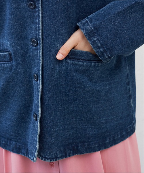 Libra Cue（リブラ キュー）の「”クラシックデニムジャケット”　　　　　　　　　　　　　　　　ラフになりすぎずほど良いカジュアルさが叶う、大人なデニムジャケット（デニムジャケット・レディース・ブルー・FREE）」の15枚目の写真