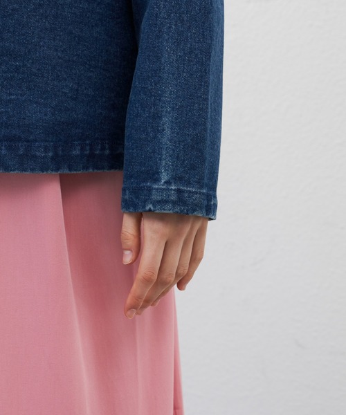 Libra Cue（リブラ キュー）の「”クラシックデニムジャケット”　　　　　　　　　　　　　　　　ラフになりすぎずほど良いカジュアルさが叶う、大人なデニムジャケット（デニムジャケット・レディース・ブルー・FREE）」の12枚目の写真