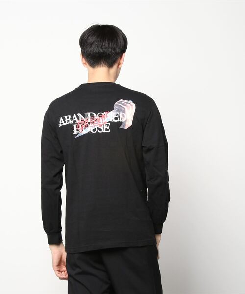 PRIVILEGE（プリビレッジ）の「プリビレッジ [PRIVILEGE] - アバンドン ハウス グラフィック ロングスリーブ 長袖 Tシャツ [ABANDONED HOUSE L/S TEE]（Tシャツ/カットソー・メンズ・ライトブルー/ブラック/チャコールグレー・XX-LARGE/MEDIUM/X-LARGE/LARGE）」の12枚目の写真