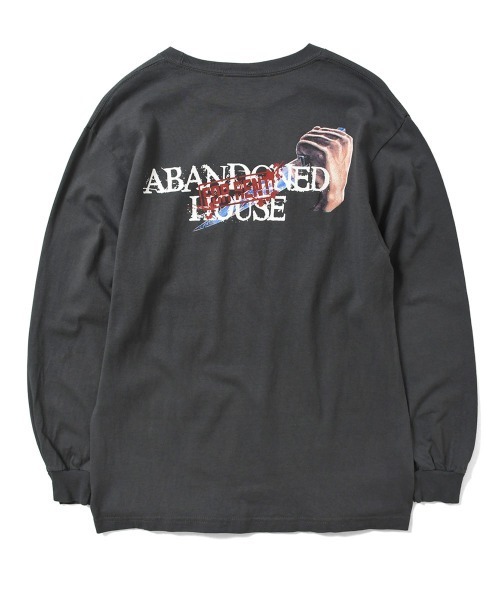 PRIVILEGE（プリビレッジ）の「プリビレッジ [PRIVILEGE] - アバンドン ハウス グラフィック ロングスリーブ 長袖 Tシャツ [ABANDONED HOUSE L/S TEE]（Tシャツ/カットソー・メンズ・ライトブルー/ブラック/チャコールグレー・XX-LARGE/MEDIUM/X-LARGE/LARGE）」の9枚目の写真