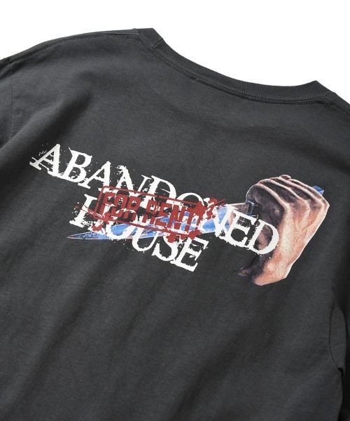 PRIVILEGE（プリビレッジ）の「プリビレッジ [PRIVILEGE] - アバンドン ハウス グラフィック ロングスリーブ 長袖 Tシャツ [ABANDONED HOUSE L/S TEE]（Tシャツ/カットソー・メンズ・ライトブルー/ブラック/チャコールグレー・XX-LARGE/MEDIUM/X-LARGE/LARGE）」の11枚目の写真