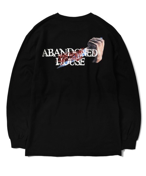 PRIVILEGE（プリビレッジ）の「プリビレッジ [PRIVILEGE] - アバンドン ハウス グラフィック ロングスリーブ 長袖 Tシャツ [ABANDONED HOUSE L/S TEE]（Tシャツ/カットソー・メンズ・ライトブルー/ブラック/チャコールグレー・XX-LARGE/MEDIUM/X-LARGE/LARGE）」の7枚目の写真