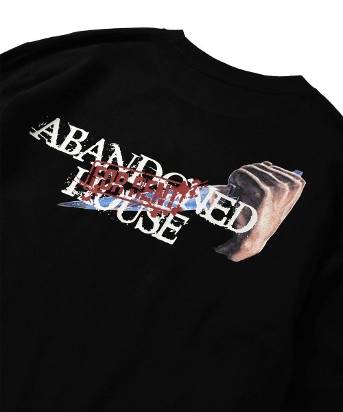 PRIVILEGE（プリビレッジ）の「プリビレッジ [PRIVILEGE] - アバンドン ハウス グラフィック ロングスリーブ 長袖 Tシャツ [ABANDONED HOUSE L/S TEE]（Tシャツ/カットソー・メンズ・ライトブルー/ブラック/チャコールグレー・XX-LARGE/MEDIUM/X-LARGE/LARGE）」の8枚目の写真
