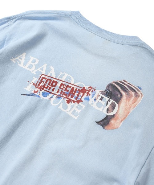 PRIVILEGE（プリビレッジ）の「プリビレッジ [PRIVILEGE] - アバンドン ハウス グラフィック ロングスリーブ 長袖 Tシャツ [ABANDONED HOUSE L/S TEE]（Tシャツ/カットソー・メンズ・ライトブルー/ブラック/チャコールグレー・XX-LARGE/MEDIUM/X-LARGE/LARGE）」の6枚目の写真