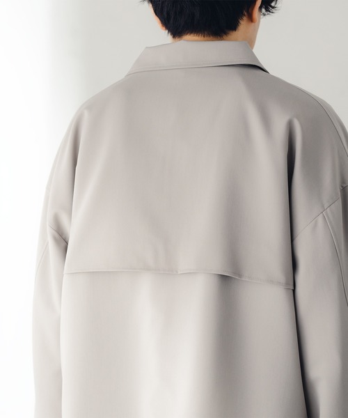 epnok（エプノック）の「バルカラーショートヨークブルゾン（ブルゾン・メンズ・グレイッシュベージュ/グレイッシュブルー・SMALL/MEDIUM/LARGE）」の6枚目の写真