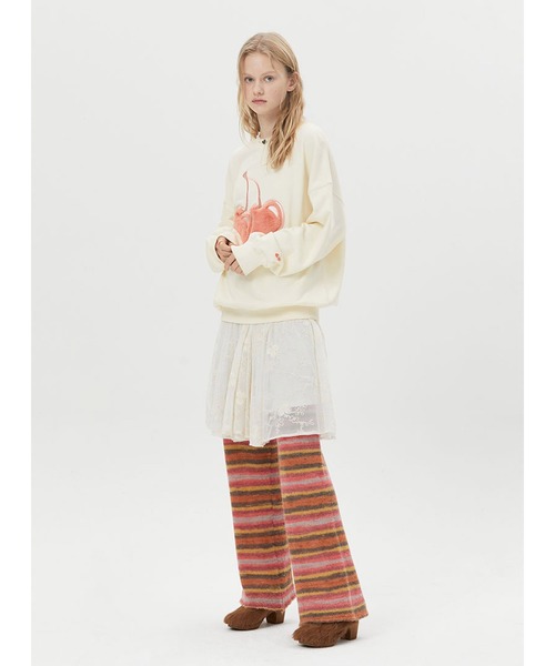 KIRSH(キルシー)の「A'GEM/9 × .kom『KIRSH/キルシー』BIG CHERRY SWEATSHIRT/ビッグチェリースウェットシャツ(スウェット・レディース・ブラック/ネイビー/グレー/アイボリー・FREE)」の11枚目の写真