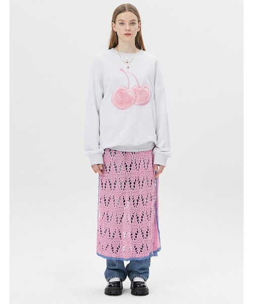 KIRSH(キルシー)の「A'GEM/9 × .kom『KIRSH/キルシー』BIG CHERRY SWEATSHIRT/ビッグチェリースウェットシャツ(スウェット・レディース・ブラック/ネイビー/グレー/アイボリー・FREE)」の19枚目の写真