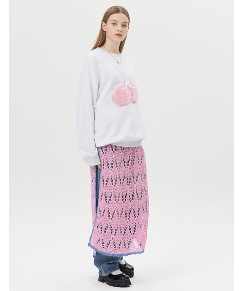 KIRSH(キルシー)の「A'GEM/9 × .kom『KIRSH/キルシー』BIG CHERRY SWEATSHIRT/ビッグチェリースウェットシャツ(スウェット・レディース・ブラック/ネイビー/グレー/アイボリー・FREE)」の22枚目の写真