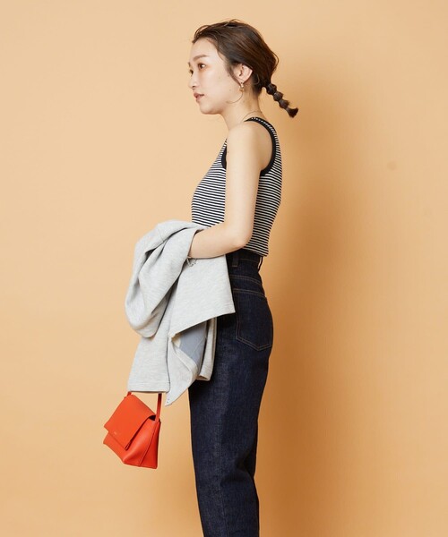 FREAK'S STORE(フリークスストア)の「▽【WEB限定】GREEN HILLS×FREAK'S STORE/グリーンヒルズ ボーダーワッフルタンクトップ(タンクトップ・レディース・ブラック/レッド/オフホワイト/ホワイト×グリーン/ホワイト×ブラック/ベージュ×ブラック・フリ-)」の16枚目の写真