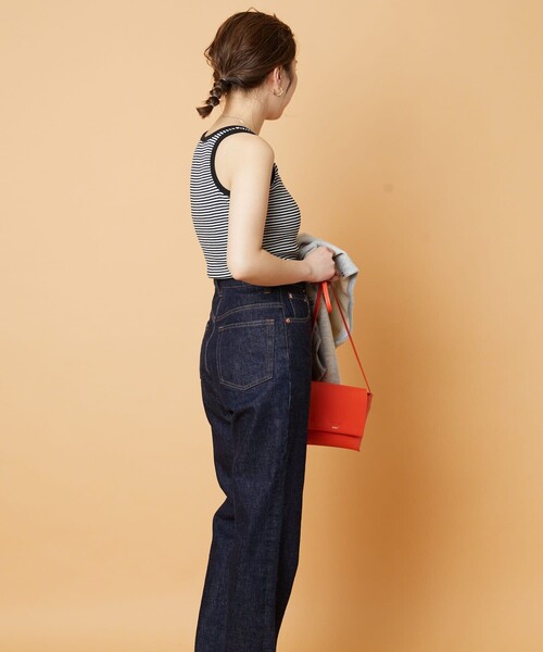 FREAK'S STORE(フリークスストア)の「▽【WEB限定】GREEN HILLS×FREAK'S STORE/グリーンヒルズ ボーダーワッフルタンクトップ(タンクトップ・レディース・ブラック/レッド/オフホワイト/ホワイト×グリーン/ホワイト×ブラック/ベージュ×ブラック・フリ-)」の18枚目の写真