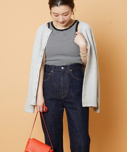 FREAK'S STORE(フリークスストア)の「▽【WEB限定】GREEN HILLS×FREAK'S STORE/グリーンヒルズ ボーダーワッフルタンクトップ(タンクトップ・レディース・ブラック/レッド/オフホワイト/ホワイト×グリーン/ホワイト×ブラック/ベージュ×ブラック・フリ-)」の20枚目の写真