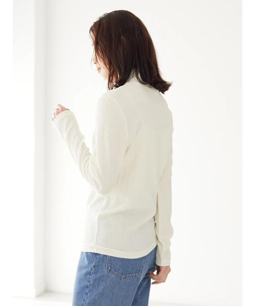 Green　Parks（グリーンパークス）の「表面感カットPOインナー（Tシャツ/カットソー・レディース・ミント/その他5/チェック/ホワイト系その他2・FREE）」の10枚目の写真