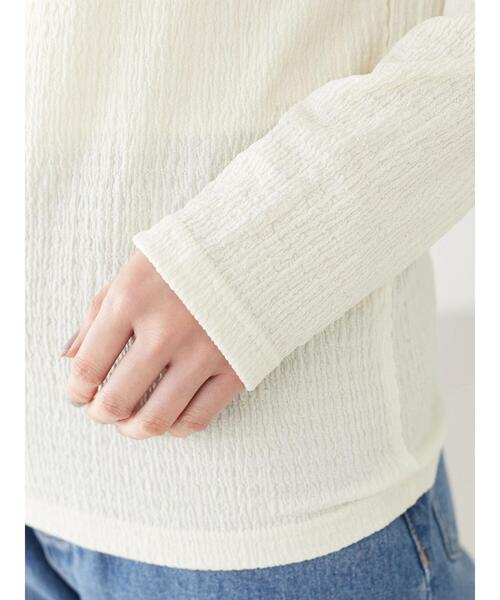 Green　Parks（グリーンパークス）の「表面感カットPOインナー（Tシャツ/カットソー・レディース・ミント/その他5/チェック/ホワイト系その他2・FREE）」の8枚目の写真