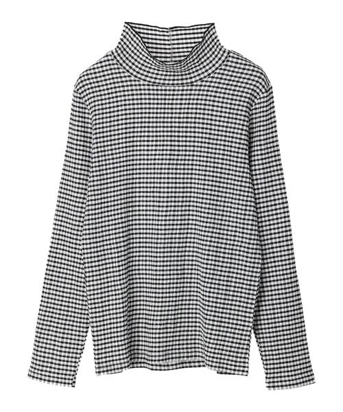 Green　Parks（グリーンパークス）の「表面感カットPOインナー（Tシャツ/カットソー・レディース・ミント/その他5/チェック/ホワイト系その他2・FREE）」の20枚目の写真