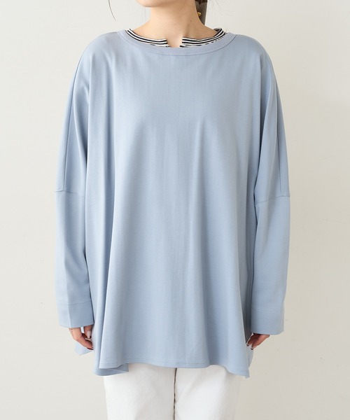 PUAL CE CIN（ピュアルセシン）の「SORONA 2WAYロングスリーブ（カーディガン/ボレロ・レディース・チャコールグレー/サックスブルー/ベージュ/オフホワイト・FREE）」の19枚目の写真