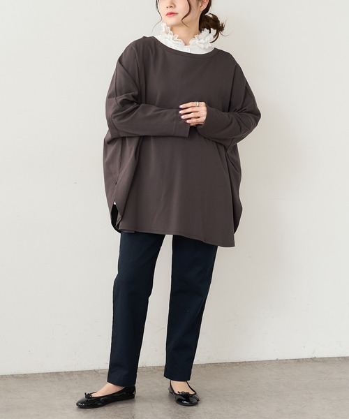 PUAL CE CIN（ピュアルセシン）の「SORONA 2WAYロングスリーブ（カーディガン/ボレロ・レディース・チャコールグレー/サックスブルー/ベージュ/オフホワイト・FREE）」の16枚目の写真