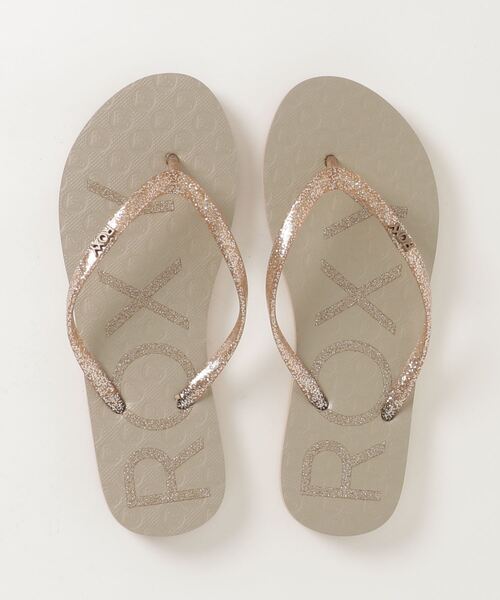 ROXY（ロキシー）の「ROXY/ロキシー VIVA SPARKLE/ビバ スパークル ビーチサンダル  ARJL100873（サンダル・レディース・ゴールド/ブラック×グレー/ホワイト×ピンク・23.0cm/24.0cm/25.0cm）」の6枚目の写真