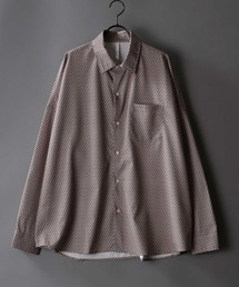 Oversize Drop shoulder Patterned shirt/オーバーサイズ ドロップショルダー 総柄 シャツ
