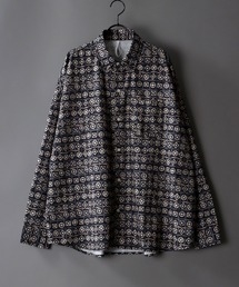 Oversize Drop shoulder Patterned shirt/オーバーサイズ ドロップショルダー 総柄 シャツ