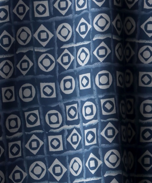 SITRY(シトリー)の「Oversize Drop shoulder Patterned shirt/オーバーサイズ ドロップショルダー 総柄 シャツ(シャツ/ブラウス・メンズ・ホワイト/ライトブルー/ブラック/ベージュ/オフホワイト/イエロー/ブルー/グリーン/ライトブラウン/ブラック系その他・M/L/XL)」の14枚目の写真