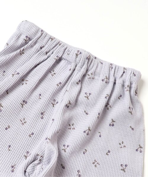 apres les cours(アプレレクール)の「ワッフルパジャマ 5分丈(ボタニカル柄・さくらんぼ柄)(ルームウェア/パジャマ・キッズ・キナリ/アイボリー/ラベンダー/ピンク・100/80/90/110/120/130)」の22枚目の写真
