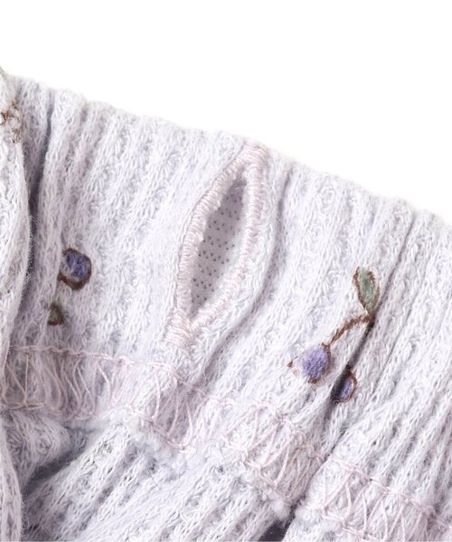 apres les cours(アプレレクール)の「ワッフルパジャマ 5分丈(ボタニカル柄・さくらんぼ柄)(ルームウェア/パジャマ・キッズ・キナリ/アイボリー/ラベンダー/ピンク・100/80/90/110/120/130)」の18枚目の写真