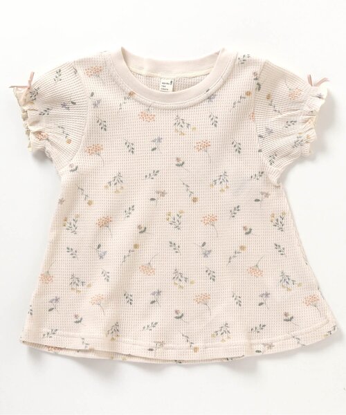 apres les cours(アプレレクール)の「ワッフルパジャマ 5分丈(ボタニカル柄・さくらんぼ柄)(ルームウェア/パジャマ・キッズ・キナリ/アイボリー/ラベンダー/ピンク・100/80/90/110/120/130)」の14枚目の写真