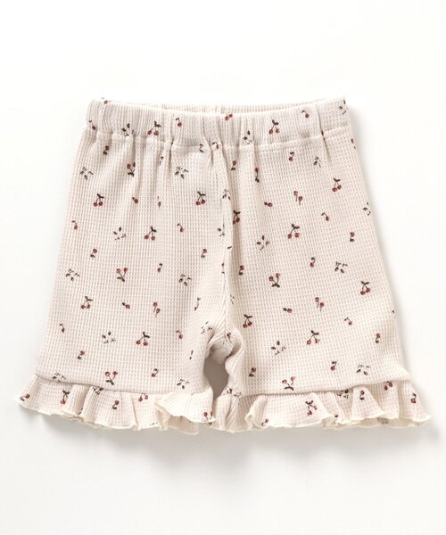 apres les cours(アプレレクール)の「ワッフルパジャマ 5分丈(ボタニカル柄・さくらんぼ柄)(ルームウェア/パジャマ・キッズ・キナリ/アイボリー/ラベンダー/ピンク・100/80/90/110/120/130)」の7枚目の写真