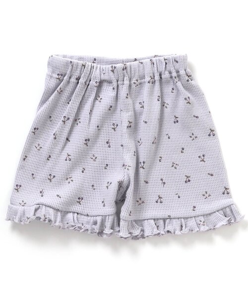 apres les cours(アプレレクール)の「ワッフルパジャマ 5分丈(ボタニカル柄・さくらんぼ柄)(ルームウェア/パジャマ・キッズ・キナリ/アイボリー/ラベンダー/ピンク・100/80/90/110/120/130)」の17枚目の写真