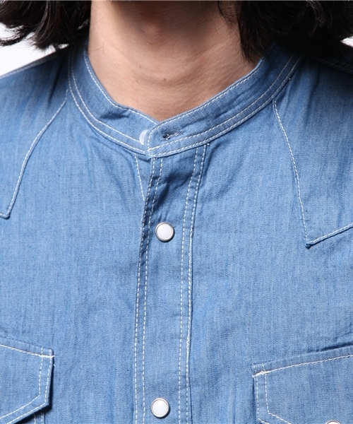CIAOPANIC（チャオパニック）の「【Ciaopanic】4.5ozデニムウエスタンシャツ（シャツ/ブラウス・メンズ・ブルー/インディゴブルー・MEDIUM/LARGE）」の6枚目の写真