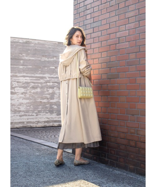 STYLE DELI（スタイルデリ）の「晴雨兼用フード付きレインコート（その他アウター・レディース・スミクロ/ベージュ系その他・FREE）」の13枚目の写真